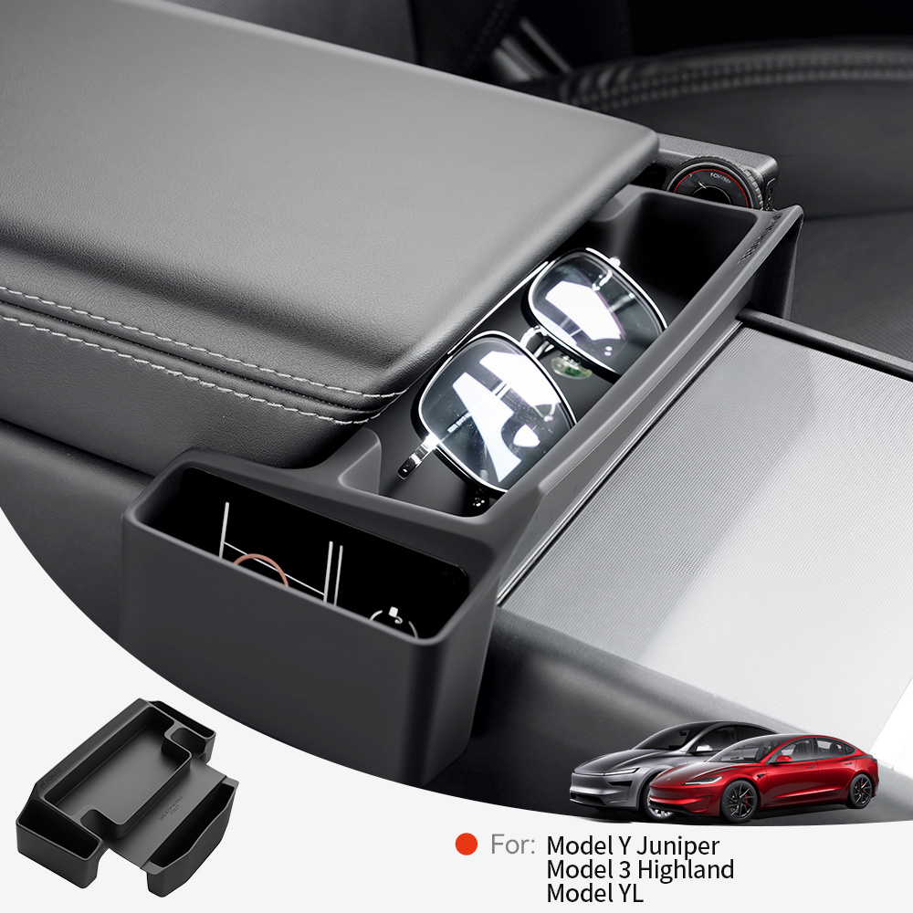 Car Accessories Essentials - กล่องเก็บของที่วางแขนคอนโซลกลาง YZ สำหรับ Tesla Model 3