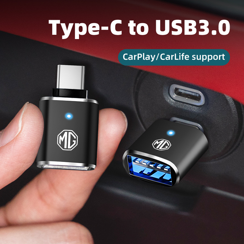 Car Accessories Essentials - สายแปลงอะแดปเตอร์ LED สำหรับรถยนต์ แบบ Type C