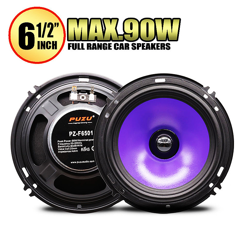 Car Accessories Sound System - 2Pcs 6.5 นิ้ว 90 วัตต์เต็มช่วงความถี่ลำโพงเสียงรถยนต์Heavy Mid-Bass