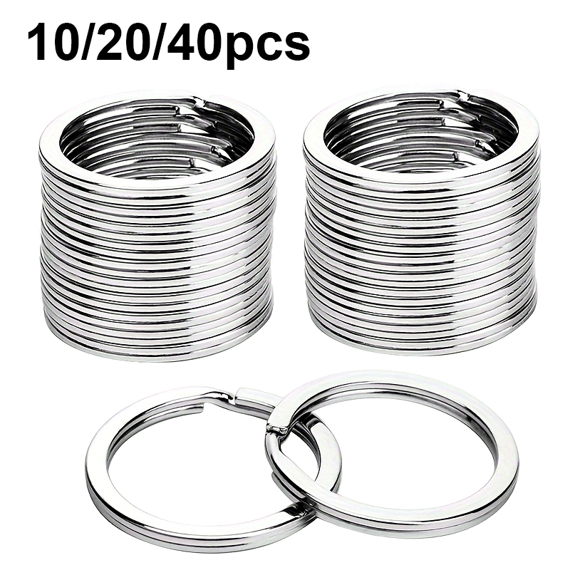 Car Accessories Hanging - 10/20/40pcs แยกแหวน Keyrings,แหวนจํานวนมาก, แบนพวงกุญแจแหวนแยก Key แหวนสําหรับรถบ้านกุญแจกระเป๋าแขวนเครื่องประดับ