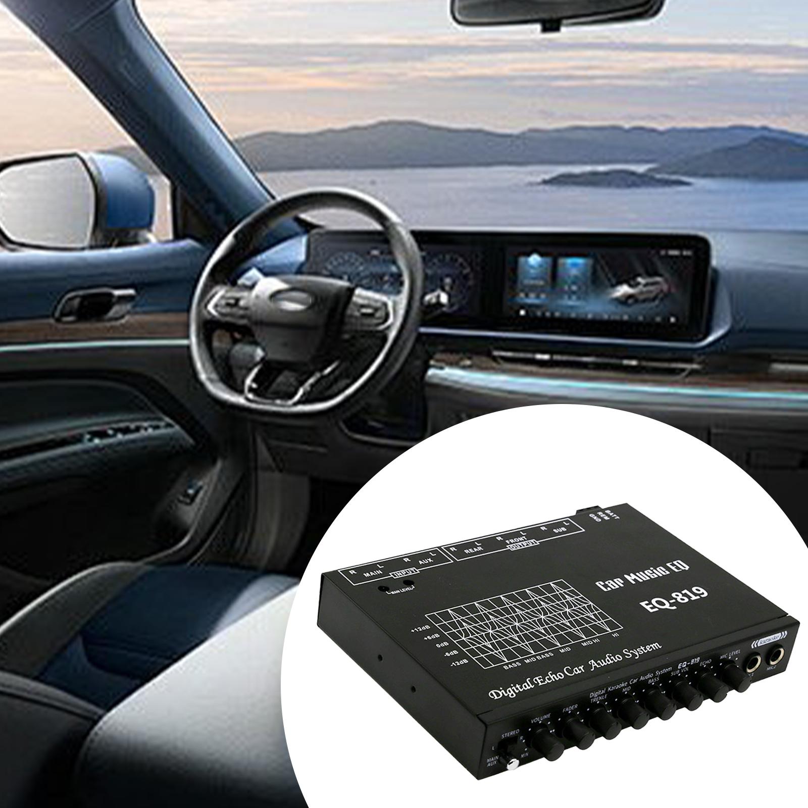 Car Accessories Sound System - อุปกรณ์เสริมควบคุมเสียงรถยนต์ สีดำ ขนาดกะทัดรัดและทนทานสำหรับการเปลี่ยนระบบเครื่องเสียงรถยนต์
