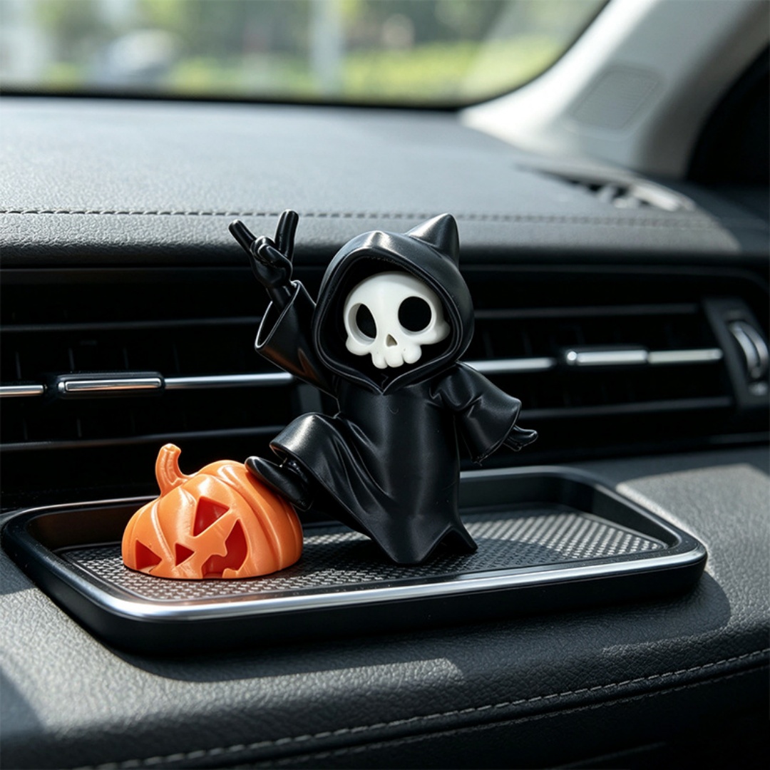 Car Accessories Oman - ฟิกเกอร์แมวหูแหลมยมทูตฮาโลวีน ของตกแต่งฟักทองผี 3D พิมพ์ 3 มิติ