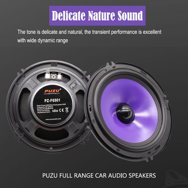 2Pcs 6.5 นิ้ว 90 วัตต์เต็มช่วง - Car Accessories Sound System บทวิจารณ์และราคา